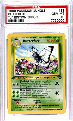 [PSA10][Jungle・33/64 | ◆ ] Butterfree - "d" Edition Error