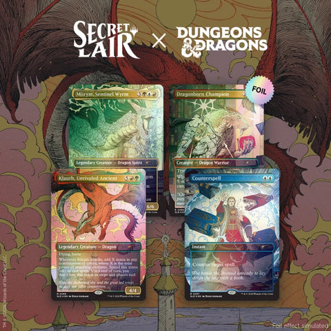 MTG Secret Lair - Roll for Initiative Superdrop - The Chromatic Dragon’s Hoard Foil Bundle